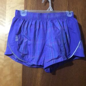 Purple athletic shorts